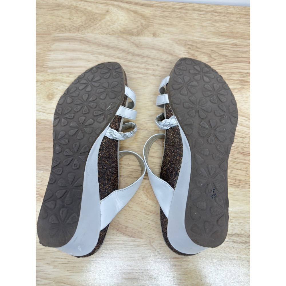 Aetrex Lydia Adjustable Wedge slip on sandal white size 10‎ #50 - Picture 9 of 10